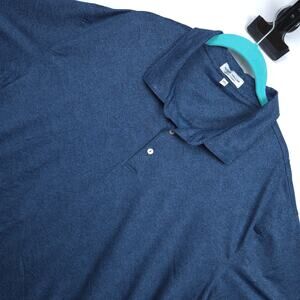 Peter Millar Summer Comfort Polo XXL Blue Geometric Performance Golf Stretch